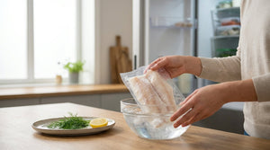 Hur tinar man färskfryst fisk säkert?