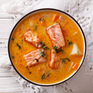Fiskgryta med tomat, grädde & saffran